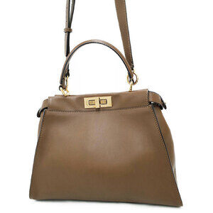 Fendi Peekaboo handbag ISeeU Leather 2way Shoulder Bag
